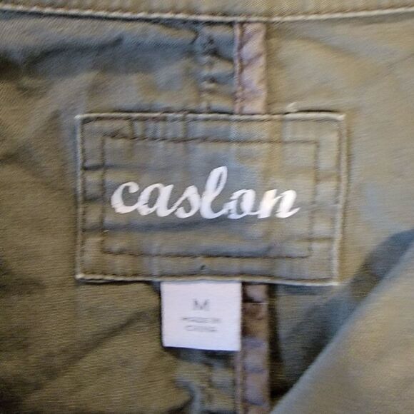 Caslon Army Green Utility Jacket SZ medium - Picture 3 of 4